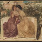 the painting: Sappho and Erinna in a Garden at Mytilene