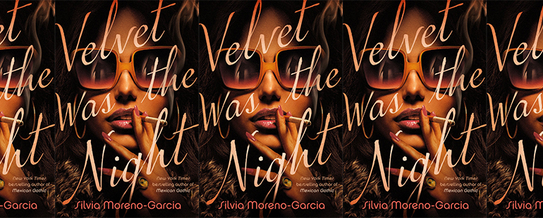 side by side series of the cover of Velvet Was the Night