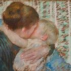 painting by Mary Cassatt - Mother and Child (The Goodnight Hug)