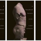 the book cover for A Hundred Lovers featuring a marble bust of a naked man, from neck to thighs
