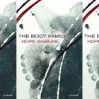 the book cover for The Body Family featuring a black footprint against a white background