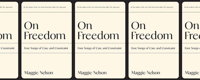 the book cover for On Freedom, featuring the title in black plain text against a cream colored background