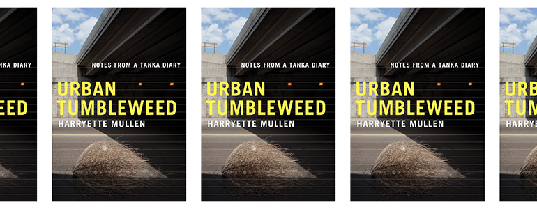 the book cover for Urban Tumbleweed featuring a photograph of a tumbleweed under a highway overpass