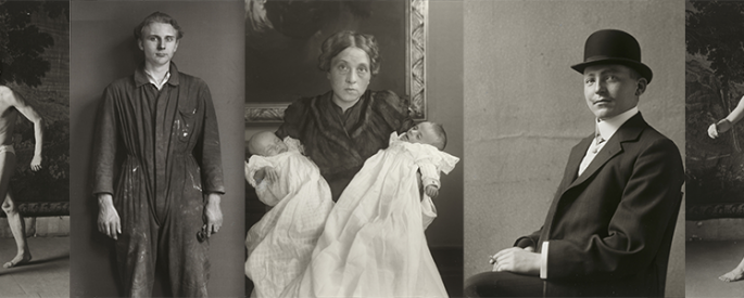 a collage of photographs by August Sander referenced in this essay