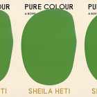 the book cover for Pure Colour, featuring a large green splotch