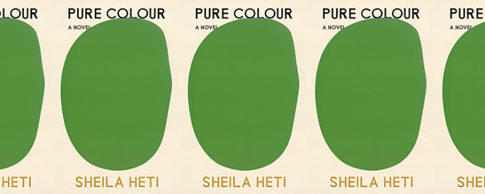 the book cover for Pure Colour, featuring a large green splotch