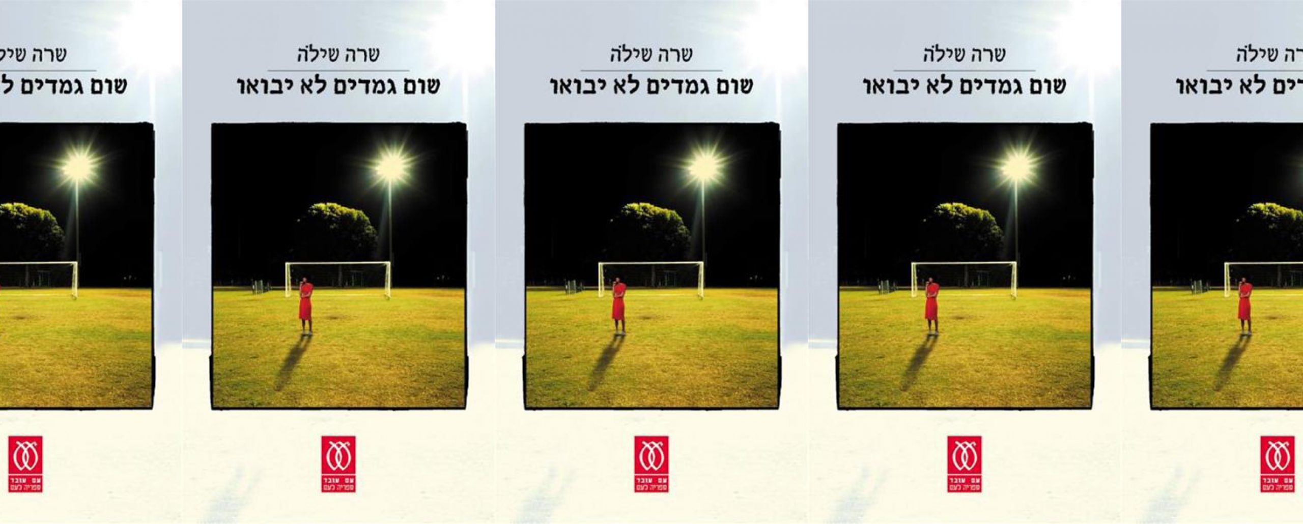 the book cover for Gnomes, featuring a person standing on a soccer field at night