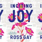 the book cover for Inciting Joy, featuring pink flowers