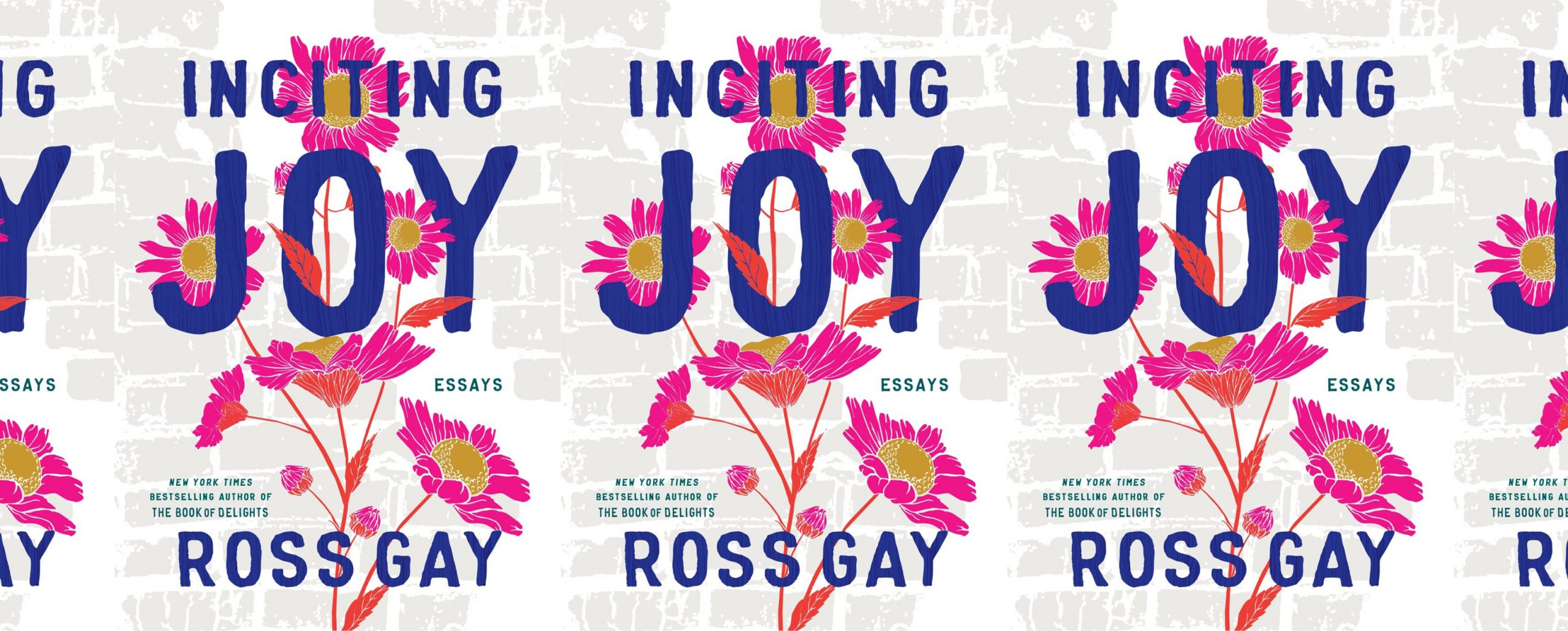 the book cover for Inciting Joy, featuring pink flowers