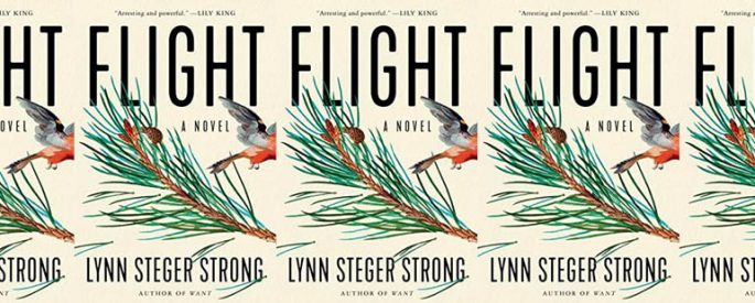 the book cover for Flight, featuring a bird flying by a tree branch