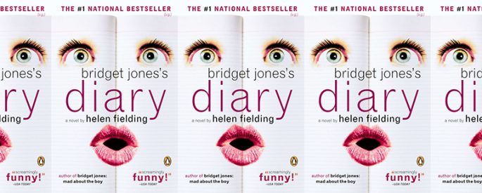 the book cover for Bridget Jones's Diary