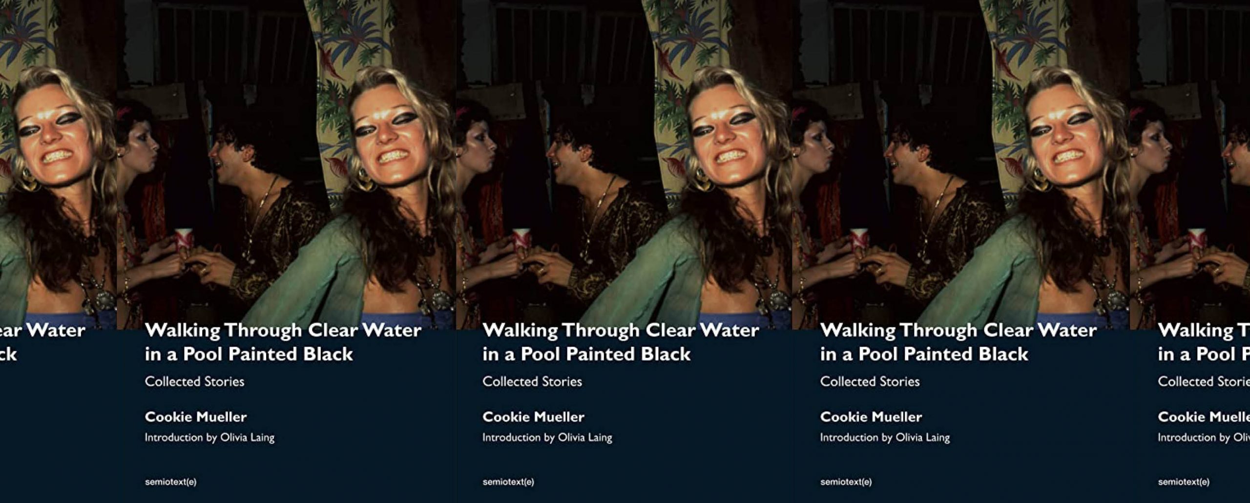 the book cover for Walking Through Clear Water in a Pool Painted Black