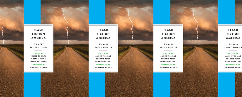 the book cover for the Flash Fiction America anthology